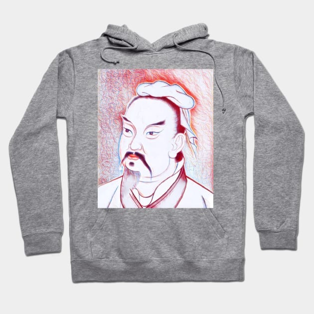 Sun Tzu Portrait | Sun Tzu Artwork | Line Art 3 Hoodie by JustLit